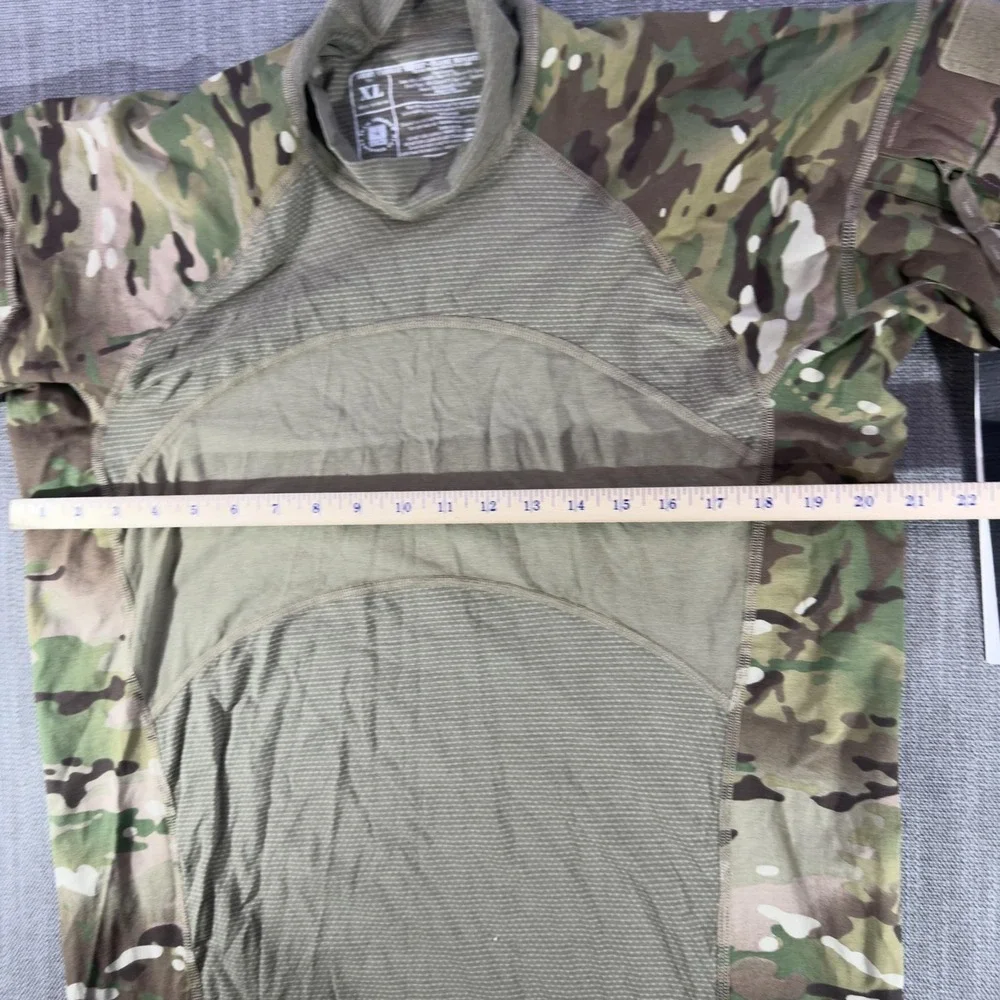Massif Army Combat Shirt Mens XL Multicolor Camo Long Sleeve ACS Flame Resistant